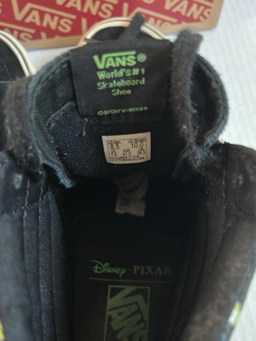 Vans Pixar Toy Story Buzz Lightyear High Top Skate Board Shoes Glow In the Dark - Picture 6 of 7
